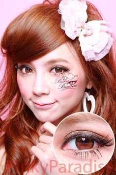 Our Price: $25.90 Diameter: 14.5mm Water Content: 38% Base Curve: 8.6mm / 8.9mm Life Span: 1 year disposal PINKYPARADISE Brown Eye Contacts, Korean Contact Lenses, Colored Eye Contacts, Summer Eyes, Eye Contacts, Fake Life, Pink Circle, Cosplay Contacts, Brown Eye