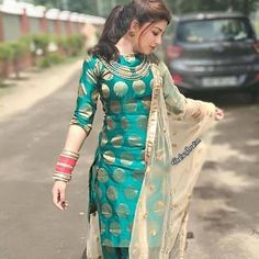 Posting New Gorgeous Outfit😍😍. Wanna Buy?? . . . ✔️For Inquiry or Order Punjabi Dress Design, Patiala Suit Designs, Patiala Salwar Suits, Punjabi Fashion, Punjabi Outfits, Punjabi Dress