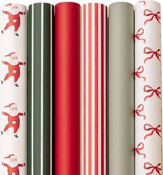 Amazon.com: Merry Market 6-pack Premium Matte Christmas Wrapping Paper, Minimal Holiday Gift Wrap, Santa, Green Stripe, Solid Red, Gingerbread, Solid Green and Merry & Bright - 30” x 168” per roll, 210 square feet total : Health & Household Red And Green Wrapping Paper, Christmas Wrapping Paper Pattern, December Mood, Christmas Present Wrap, Wrapping Inspiration, Green Wrapping Paper, Christmas Wrap, Gift Wrapping Inspiration, Christmas Gifts For Sister