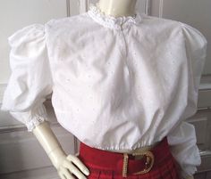 80s eyelet lace blouse, austrian ivory - white top, victorian edwardian style, cropped blouse, large puffy sleeve, big sleeve r, uffled collar and sleeve. vintage items always show signs of being worn please check the measurements before ordering Measurements laying flat : shoulders :40 cm (15,5 inches) armpit to armpit :52 cm (20,5 inches) total lenght :35 cm (14 inches) sleeve lenght :60 cm (23,5 inches) Puffy Sleeve Top, Green Sleeveless Blouse, Big Sleeves, Spring Blouses, Edwardian Style, Polka Dot Scarf, Gorgeous Blouses, Embroidered Collars, Cropped Blouse