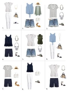 Rectangle Capsule Wardrobe, Outfit Ideas For Women In Their 30s, Style For Women In Their 30s, Summer Basics Wardrobe, Summer Outfits Women 30s, Capsule Outfits