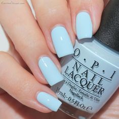 Opi Soft Shades, Light Blue Nail, Light Blue Nail Designs, Light Blue Nail Polish, Opi Fall, Opi Nail Colors, Light Blue Nails, Baby Blue Nails, Blue Nail Art