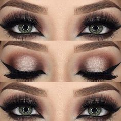 Most Attractive Makeup Ideas for Dark Green Eyes ★ See more: http://glaminati.com/makeup-ideas-dark-green-eyes/ Dark Green Eyes, Beauty Make-up, Braut Make-up, Make Up Looks, Makeup For Green Eyes, Makeup Goals, Makeup Designs