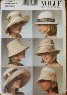 This Out Of Print sewing pattern.   Complete, UNCUT and it is in good new condition Sewing Instructions are in English. Shipping overseas multiple items: please ask for a shipping quote. Flapper Hat Pattern Free, Womens Hat Sewing Patterns Free, Womens Hat Patterns To Sew Free, Beret Pattern Sewing Hat Tutorial, Free Sewing Patterns For Bucket Hats, Free Sewing Patterns Bucket Hat, Free Pdf Sewing Patterns Bucket Hat, Free Hat Sewing Patterns For Women, Hats To Sew For Women