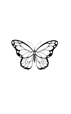 a black and white drawing of a butterfly