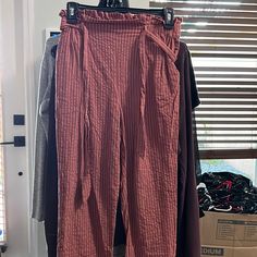 Never Worn Sienna Sky Pants. Red And White Striped Vertical. Red Wide-leg Pants For Day Out, Red Wide Leg Pants For Day Out, Trendy Red Pants For Day Out, Red And White Stripes, Pant Jumpsuit, Red And White, Pants For Women, White, Pants