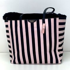 Victoria Secret Bag Nwt Victoria Secret Beach, Victoria Secret Bag, Secret Wallet, Insulated Tote Bag, Fringe Tote Bag, Plaid Tote Bag, Glitter Bag, Victoria Secret Tote Bags, Black And White Stars