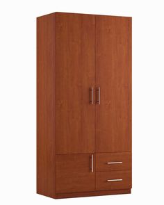 L-16 Wooden Wardrobe by Central Furniture Factory  Dimensions:   Wardrobe: 36" W x 20" D x 76" H   Hardware on items such as handles may change without notice. Mahogany Wardrobe, Armoires & Wardrobes, Wooden Wardrobe, Furniture Factory, Armoire, Dark Brown, Handles, In Store, Buy Online