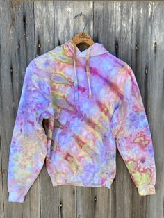 Extra Small READY TO SHIP Hand Dyed Ice Dyed Pullover Hoodie - Etsy Ship Watercolor, Custom Ties, Tie Dye Sweatshirt, Ice Dyeing, Hand Dyeing, Pullover Hoodie, Tie Dye, Dye, Quick Saves