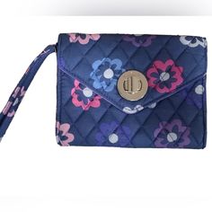 Nwt Vera Bradley "Your Turn Smartphone Wristlet" Wallet In "Ellie's Flowers" Print. Retails For $44. Measurements(Inches) : Approximately 6.25"(L) X 4.5"(H) X 1"(D) With 6" Wrist Strap Removable Wristlet Strap Interior 4 Separate Compartments (One Designed Especially For Smartphone) 1 Zipped Pocket And 3 Card Slots Turnlock And Zip Closures New-With-Tags And In Original Plastic Poly Bag. From A Smoke Free Home. Blue Pouch Wristlet As Gift, Blue Rectangular Wristlet For Everyday Use, Blue Wristlet With Removable Pouch For Travel, Purple Clutch Wristlet For Everyday Use, Blue Adjustable Wristlet For Everyday Use, Adjustable Blue Wristlet For Everyday Use, Everyday Blue Pouch Wristlet, Blue Travel Wristlet With Removable Pouch, Adjustable Blue Wristlet For Daily Use