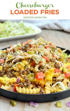 Cheeseburger Loaded Fries Comfort Food Desserts, Red Onion Recipes, Crispy Fries, Special Sauce, Onion Recipes, Minced Meat, Fries In The Oven