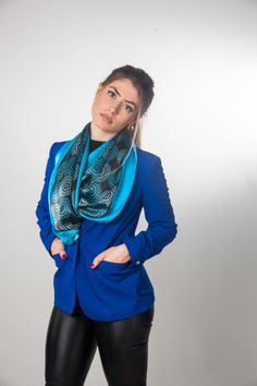 Excited to share the latest addition to my #etsy shop: Silk Scarf Women, Blue Scarf, Hair Scarf, Gift for Her, Made in Soufli, Greece, by Kalfas. https://etsy.me/2YbGV1l #accessories #scarf #blue #anniversary #christmas #black #puresilkscarf #silkscarf #handmadescarf Elegant Blue Shawl Scarves, Elegant Blue Silk Shawl Scarf, Blue Silk Scarf, Scarf Hair, Satin Scarf, Pure Silk Scarf, Blue Black Color, Silk Scarf Painting, Christmas Black