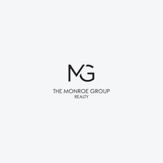 the monroe group realty logo is shown in black and white on a light gray background