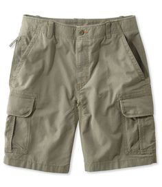 Our ultrarugged cargo shorts - praised by customers for their functional design and meticulous construction. Now, thanks to your feedback, we've given them an even more comfortable design. Inseam 10". Natural Fit: Sits at the natural waist and relaxed through the hip and thigh. 100% cotton canvas. Machine wash and dry. Triple-needle stitching at stress seams adds durability. Generous side cargo pockets and two back patch pockets - all with snap-closing flaps. On-seam pockets with a zippered secu Workout Clothes Shorts, Como Fazer Short, Cargo Short, Cargo Jacket, Cargo Shorts Men, Mens Big And Tall, L L Bean, Boy Shorts, Shorts With Pockets