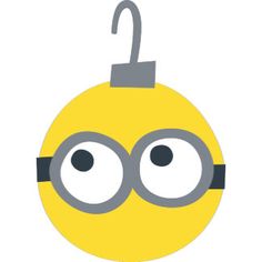 a yellow and gray minion with big eyes