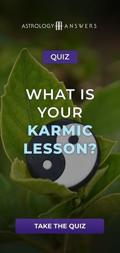 a green leaf with the words what is your karmic lesson? on it