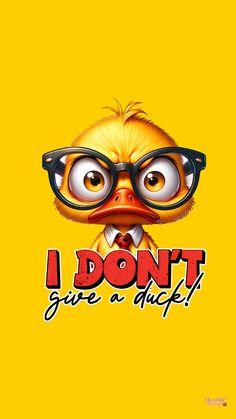 i don't give a fowl poster with an angry bird wearing glasses