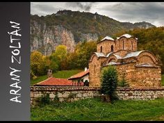 an old church in the middle of mountains