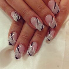 Shellac Manicure, Nail Courses, Gel Nail Art Designs, French Manicure Nails, Lavender Nails, Fancy Nails Designs, Transfer Foil