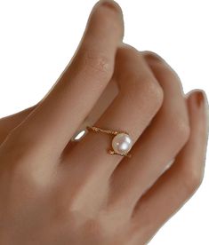 Fine Jewelry Pearl Open Ring, Elegant Open Ring With Pearl Charm, Minimalist Pearl White Open Ring, Pearl Drop Open Ring, Open Pearl Ring With Pearl Drop, Elegant Pearl Ring With Charm As Gift, Elegant Pearl Ring With Pearl Charm As A Gift, Elegant Pearl Ring With Pearl Charm For Gift, Dainty Pearl Open Ring