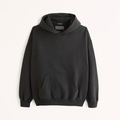 Elevate your casual wardrobe with the Abercrombie & Fitch Men's Essential Popover Hoodie. This piece combines comfort with style, making it a must-have for any fashion-conscious individual.

- Size: XL
- Color: Washed Black
- Material: Cotton, Polyester
- Gender: Male
- Features: Oversized fit, softAF fabric, drop-shoulder design, front pouch pocket, banded hem and cuffs

Crafted from a blend of cotton and polyester, this hoodie offers both durability and softness, ensuring you stay comfortable Cozy Black Hoodie With Pockets, Winter Hoodie With Kangaroo Pocket In Washed Black, Black Cozy Sweatshirt With Pockets, Cozy Black Sweatshirt With Pockets, Washed Black Hoodie Sweatshirt With Ribbed Cuffs, Fall Washed Black Hoodie With Drawstring Hood, Washed Black Hoodie With Drawstring Hood For Fall, Black Sweats With Kangaroo Pocket For Fall, Fall Hoodie With Double-lined Hood In Washed Black