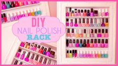 DIY Shabby Chic Nail Polish Rack | Room Inspiration Shabby Chic Nails, Diy Shabby Chic, Pixar Coco, Diy Makeup Storage, Nail Polish Rack, Amanda Lee, Makeup Organization Diy, Home Nail Salon