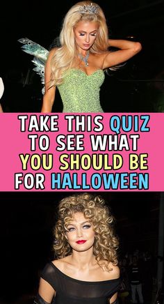 two women in dresses with the caption take this quiz to see what you should be for halloween