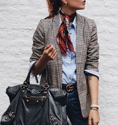 Plaid Blazer Outfit, Blazer Outfits, Plaid Jacket, Plaid Blazer, Office Fashion, Work Fashion