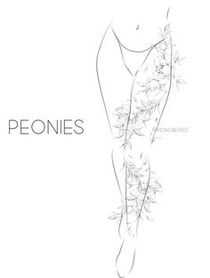 the cover art for peonies'album, featuring an image of a woman's legs with flowers on it