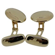 This retro pair is of European provenance, crafted in 9K two-tone gold (rose & yellow) in satin (matte) & bright finish The elongated links (stamped) secure these cufflinks on the cuff. Total item's weight: 4.00gr. Front's section dimensions: 15mm x 13mm The pair come in a box, accompanied by valuation certificate Gold Cufflinks, Rose Yellow, In A Box, Gold Rose, A Box, Or Rose, Cufflinks, Two Tone, Yellow Gold