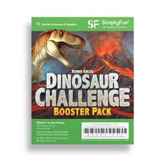 Dinosaur Challenge Booster Pack box image Dinosaur Games For Adults, Dinosaur Game Google, Google Dinosaur Game, Educational Board Games, Dinosaur Cards, Challenge Games, Educational Board, Play Based, Play Based Learning