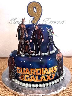 a birthday cake with the characters of star wars on it