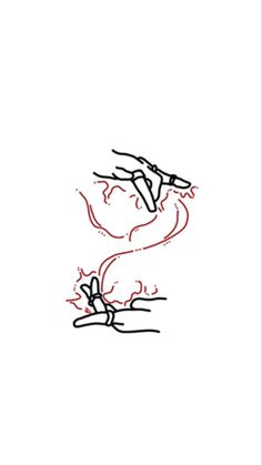 a drawing of a hand holding something in it's right hand and the other hand reaching