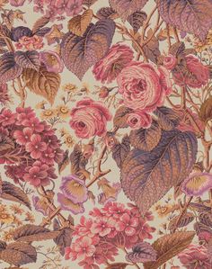 a floral wallpaper with pink and purple flowers