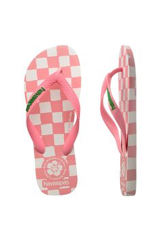 Limited Edition Havaianas x EM on Holiday Collection Pink Check wrap around print. Open toe thongs Slip-on design Havaianas Top straps Havaianas rubber logo Signature textured footbed Flexible premium Brazilian rubber Available in two colourways 6 months warranty Shipping Worldwide Custom Shoes Diy, Platform Wedges Shoes, Trendy Shoes Sneakers, Top Straps, Cute Bedroom Decor, Fresh Shoes, Fashionista Clothes, A Day In Life