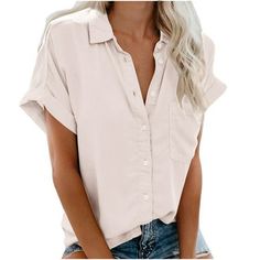 ***** Welcome to my shop, I wish you a happy shopping ***** Size.: XX-Large US: 12 UK: 16 EU: 42 Bust: 108cm/42.52'' Length: 74cm/29.13'' Size: 2XL.  Color: Beige.  Gender: female.  Age Group: adult. Blouses V Neck, Kids Jeans Girls, Button Shirt Women, Kids Coats Girls, Short Sleeve Blouses, Mens Athletic Pants, Athletic Shorts Women, Color Tops, Casual Tunics