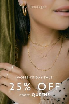 We should be celebrating Women EVERYDAY, but especially now! Use the code QUEENS for 25% off your next purchase. Valid through 3/8/22 Celebrating Women, Ladies Day, Diamond Necklace