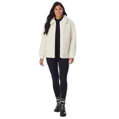 A cozy sherpa construction and a quilted lining combine to give this women's Cuddl Duds plush jacket a wonderful winter look.Finding the perfect fit and size for women's clothing requires basic measurements of your chest, waist, hips and inseam. Use this guide to learn more about sizing and everything Kohl's has to offer in women's fashion. sherpa construction Quilted lining Zipper front with anti-chafe guard Long sleeves with ribbed cuffs 2 fleece-lined pockets No HoodFIT & SIZING 25-in. approx Winter White Fur Coat For Cold Weather, Winter Sherpa Fur Coat With Faux Fur Trim, Winter Sherpa Outerwear With Faux Fur Trim, Cozy Outerwear With Faux Fur Lining For Cold Weather, Winter Outerwear With Faux Fur Trim And Sherpa, Cold Weather Sherpa Outerwear With Plush Lining, Cold Weather Outerwear With Sherpa And Plush Lining, Sherpa Outerwear With Plush Lining For Cold Weather, Winter Sherpa Outerwear With Plush Lining