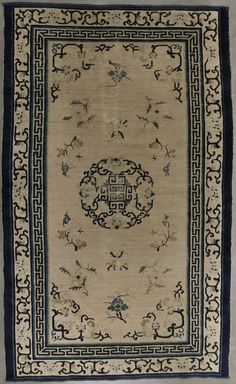 Antique hand knotted Chinese rug. Circa: 1940 Size: 4'x 6'6" Chinese Rug Living Room, Chinese Interior Design, Chinese Interior, Uni Room, Chinese Rug, Last Minute Gifts, Beverly Hills, Rugs In Living Room, Floor Rugs