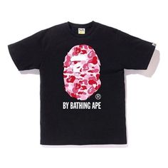 A BATHING APE Bape Abc BY Bathing Tee Black T-shirt Bape T Shirt, Bape Shirt, Camo Tee, Pink Camouflage, Bathing Ape, Pink Camo, A Bathing Ape, Womens Casual Outfits, Logo T Shirt