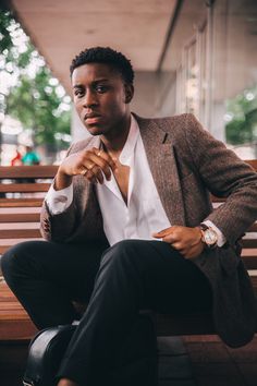 Black Man Editorial Photography, David Hair, Semi Casual Outfit, Subaru Levorg, Blue Suit Men, Pants Outfit Men, Dapper Style, Smart Outfit