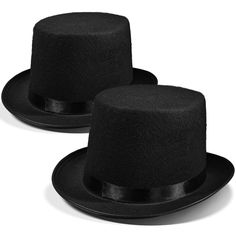 PRICES MAY VARY. Elegant, Universal Design - Measuring 5 inches tall and 23 inches in circumstance, this Classic Black Top Hat is a versatile accessory suitable for both men and women, perfect for enhancing a wide range of Halloween costumes, from Steampunk to sophisticated magician looks. Durable Felt Material - Made with high-quality black felt, this magician's top hat combines durability with elegance, making it an essential addition to your costume, providing both style and mystery. Ideal fo Magician Costume, Top Hat Costume, Rabbit Halloween, Black Top Hat, Costume Parties, Retro Tops, Performance Dresses, Felt Material, Black Felt