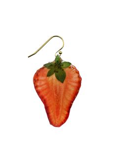 Gourmet Strawberry – Dauphinette Fruit Ear Rings, Dauphinette Earrings, Summer Fruit Earrings, Shrinkets Jewelry, Strawberry Earring, Seed Paper Cards, Yuzu Fruit, Wildflower Seed Paper, Botanical Fashion