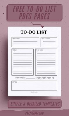 an image of a website page with the title to do list on it and text overlay