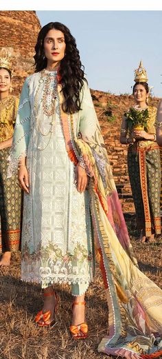 *Brand Name* *MUSHQ LUXERY LAWN*      *LAWANA PARINYA* *Fabric Details*           *Shirt trouser Cotton And Silk Dupatta * Embroidered lawn left and right panel Stitch  Chikan embroidered lawn sleeves Embroidered lawn back Embroidered neckline Embroidered front and back hem border Embroidered motif for sleeves Crochet lace for side slits and neckline Crochet lace for front  Crochet lace for front panel Crochet lace for sleeve Embellished  neckline Embellished back Embellished  sleeve Digital print pure silk dupatta Dyed cotton trouser Indian Designer Dresses, Pastel Color Dress, Pakistani Designer Clothes, Women Dress Collection, Dresses Cotton, Shirt Trouser, Pakistani Dress, Heavy Embroidery, Embroidered Neckline