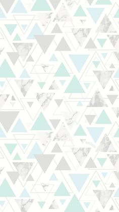 a white and blue pattern with triangles on it