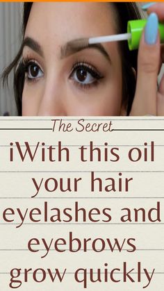 How to Grow Eyebrows GROW EYEBROWS AND EYELASHES 100% NATURAL #eyebrows #microblading #perfecteyebrows #brows #beauty #eyebrows #lashes #beautiful Eye Brow Growth, Cheek Wrinkles, Oil Your Hair, Face Wrinkles Remedies, Long Eyebrows, Eyebrows Microblading, Brow Growth