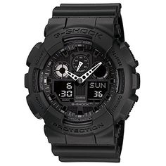 Casio Men's GA100-1A1 Black Casio  https://amzn.to/2B5qgEV G Shock Watches Mens, G Shock Black, G Shock Men, Casio G Shock Watches, G Shock Watches, Military Watches, Casio G Shock, Gshock Watch