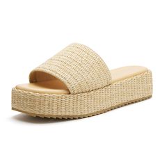 PRICES MAY VARY. Platform Height:Approximately 1.77 inches platform,providing a comfortable lift without sacrificing stability.Textured outsole provides traction and stability on various surfaces. Comfortable Fit:Soft insole and easy slip-on style ensure comfort from day to night.Crafted with straw raffia details and a slip-on design,these sandals blend comfort with effortless style. Stylish and Functional:vodvob espadrille sandals blend of fashion-forward design and practicality for any occasio Beige Round Toe Platform Slippers For The Beach, Beige Cushioned Platform Slippers For Beach, Summer Beige Platform Slippers For Beach, Beige Summer Platform Slippers For Beach, Summer Beach Vacation Wedge Sandals, Beige Platform Slippers With Textured Footbed For Summer, Beach Beige Synthetic Platform Slippers, Flat Platform Slippers For Vacation, Beige Synthetic Platform Slippers For Beach