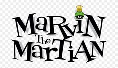 the marvin the martian logo on a transparent background